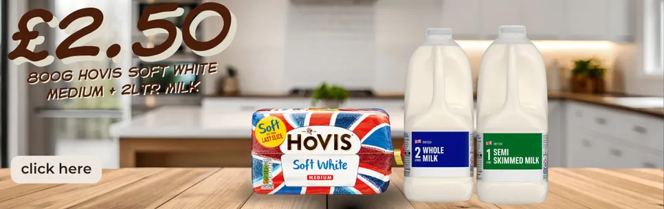 Bread + Milk £2.50