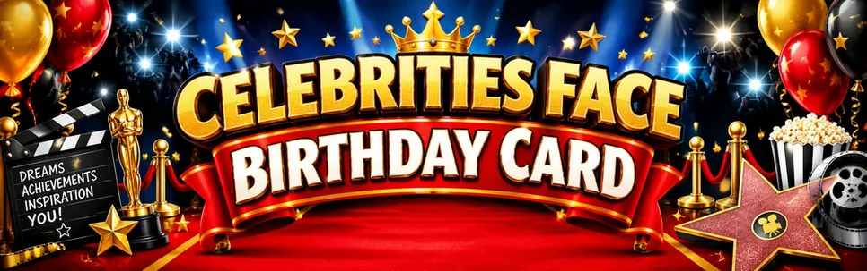 Celebrities Faces Birthday Card