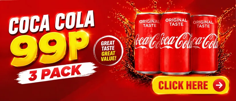 Coca Cola 3 Cans In 99p