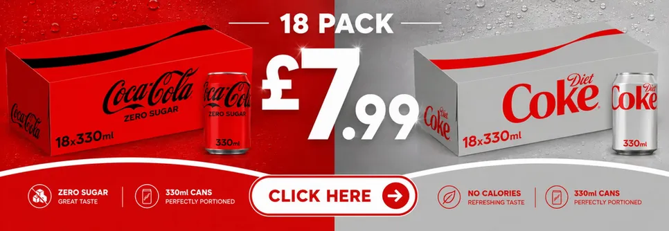 Coke Zero/Diet 18 Pack