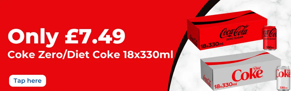 Coke Zero / Diet Coke 18x330ml 