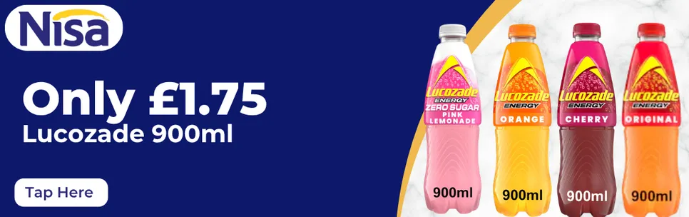 Lucozade 900ml £1.75