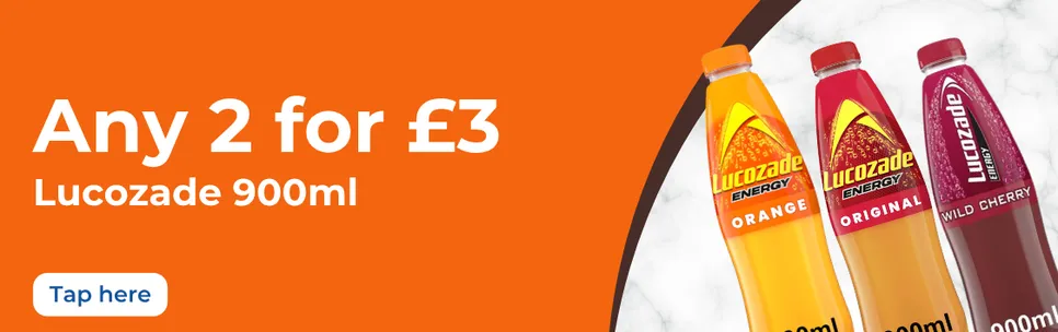 Lucozade 900ml Any 2 for
