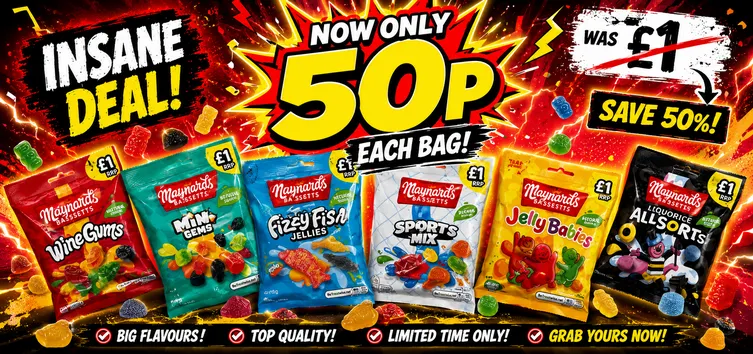 MAYNARDS BASSETTS 50P BAG 