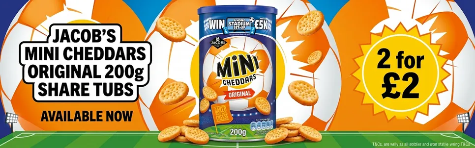 MINI CHEDDERS 2 FOR £2