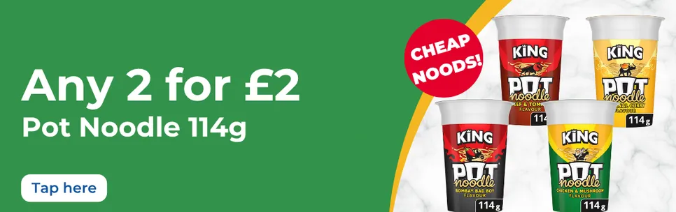 Pot Noodle 114g - Any 2 for
