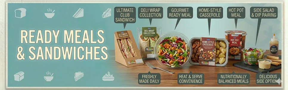 Ready meals and sandwiches new