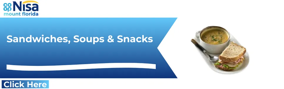 Sandwiches, Soups & Snacks