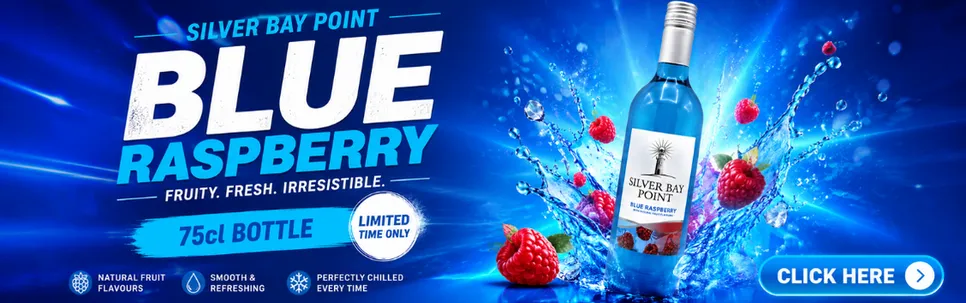 Silver Bay Point Blue Raspberry 75cl