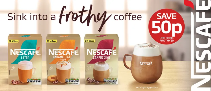 50p off Frothy Coffee