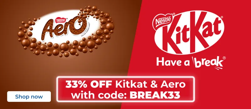 Save up to 33% on Aero and KitKat