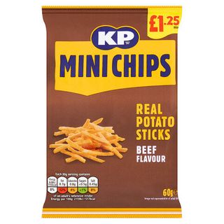 KP Mini Chips Real Potato Sticks Beef Flavour 60g