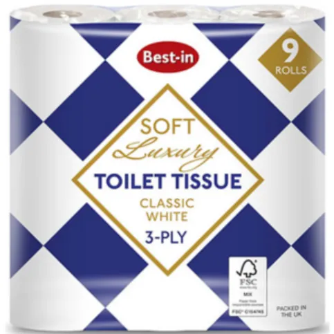 Best In Luxury Toilet Tissues 9 Rolls