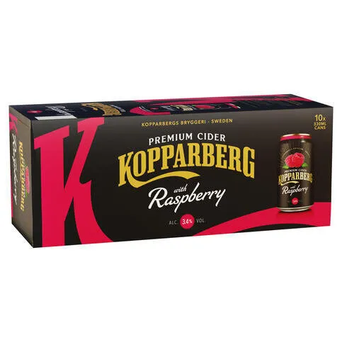 Kopparberg Premium Cider with Raspberry 10 x 330ml