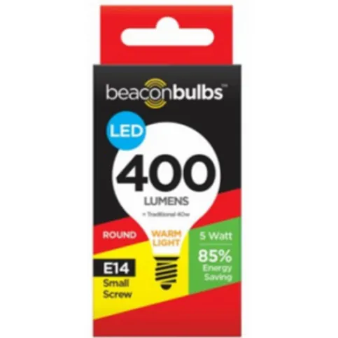 Led Light Bulb Round E14 Screw