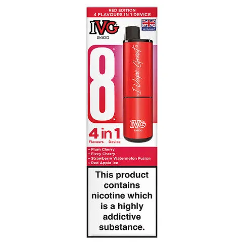 IVG 2400 4 Flavours in 1 Device Red Edition