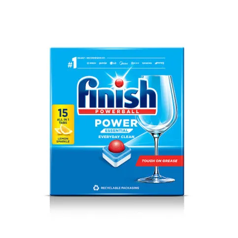Finish Power Essential Dishwasher Tablets Lemon - 15 Tabs