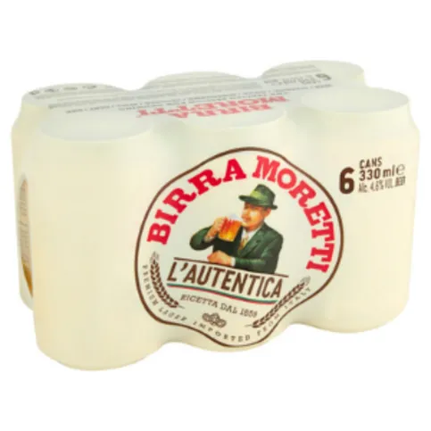 Birra Moretti 6pk Can 330ml