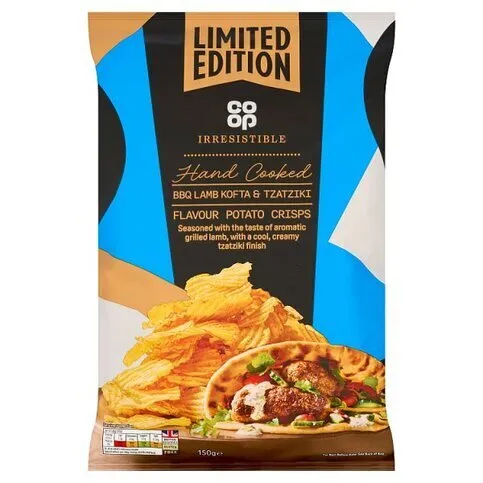 CO-OP IRRESISTIBLE LAMB & TZATZIKI HANDCOOKED CRISP 150G