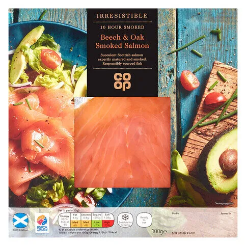 Co-op Irresistible Scottish Smoked Salmon 100g