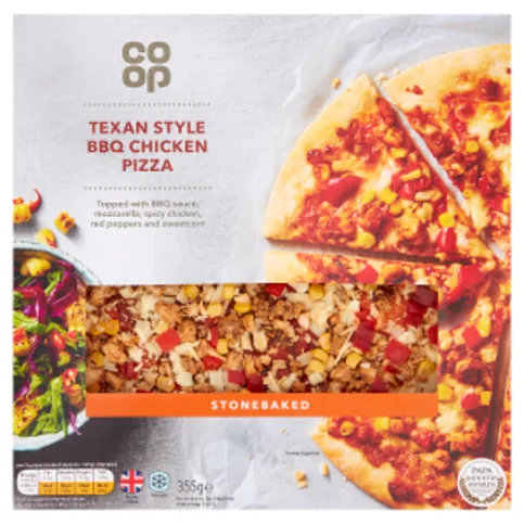 Co-op Stonebaked Texan Style BBQ Chicken Pizza 355g