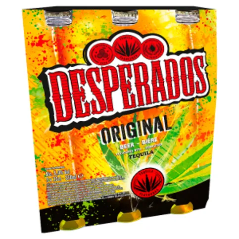 Desperados Tequila Beer Original 3 x 330ml Bottles