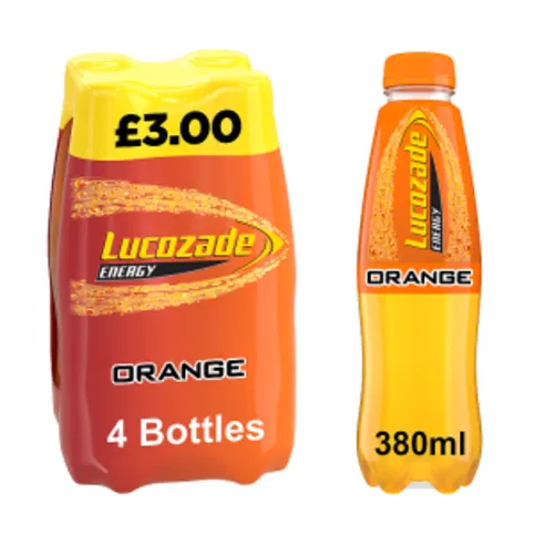 Lucozade Energy Orange 4 x 380ml