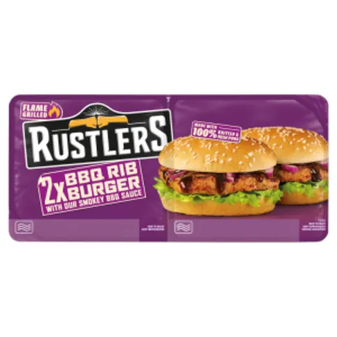 Rustlers 2 BBQ Rib Burger 244g