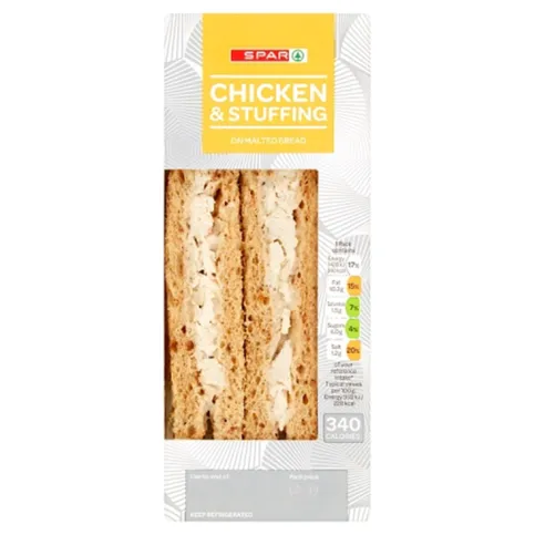 Spar Deep Fill Chicken & Stuffing Sandwich