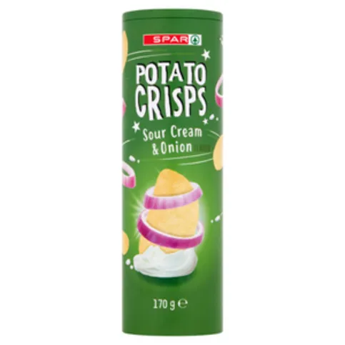 SPAR Potato Crisps Sour Cream & Onion 170g