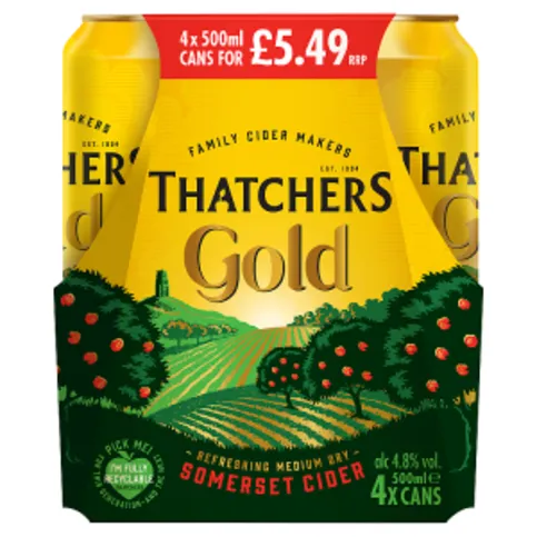 Thatchers Gold Somerset Cider 4 x 500ml