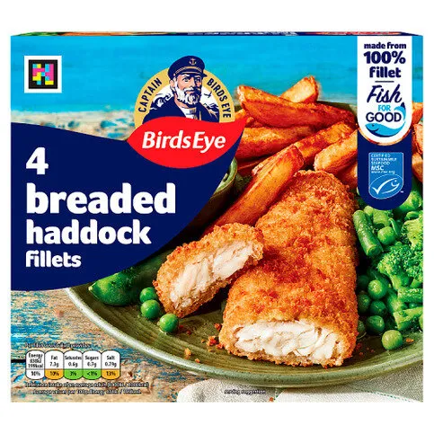 Birds Eye 4 Breaded Haddock Fillets 400g