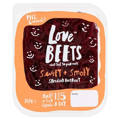 Love Beets Sweet + Smoky Shredded Beetroot 180g