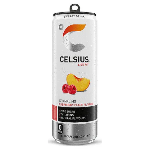 Celsius Raspberry & Peach 335ml