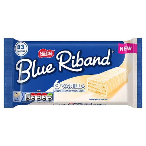 Blue Riband Vanilla Wafer Biscuit 6 x 15g (90g)