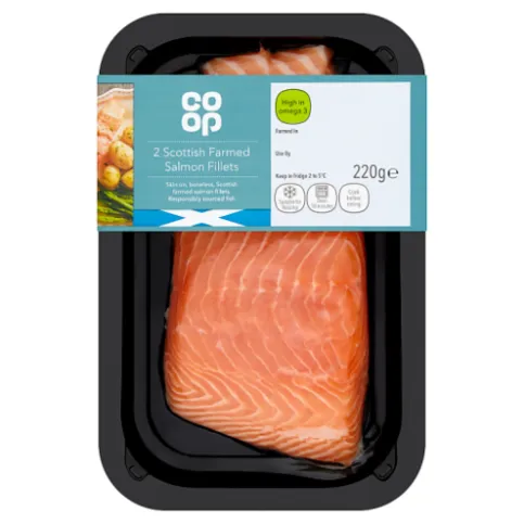 Co-op 2 Salmon Fillets 220g