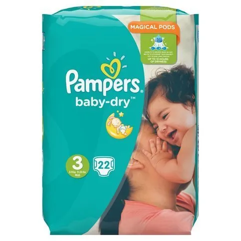 Pampers Size 3, 22 Nappies