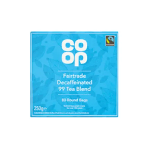 Co-Op Fairtrade 99 Decaffeinated 80s Tea Bags 250g