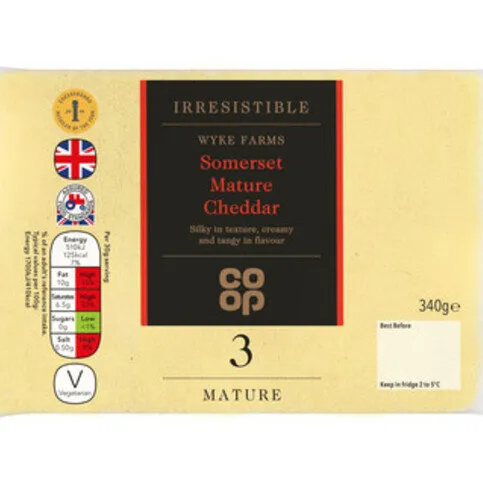 Co-op Irresistible Somerset Mature Cheddar 340g