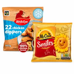 22 Birds Eye Dippers & FREE McCain Smiles 