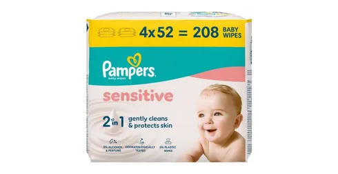 Pampers Sensitive Baby Wipes 4 Packs