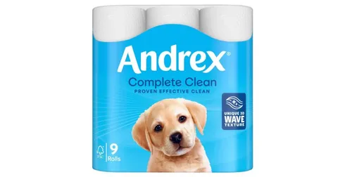 Andrex Complete Clean Toilet Tissue 9 roll