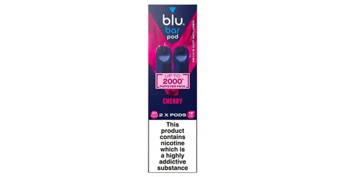 Blu Bar Pod Cherry Vape Pods 20mg/ml 2 X 2ml
