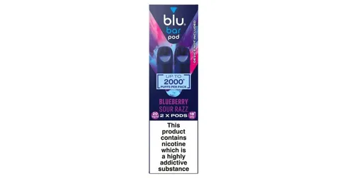Blu Bar Pod Blueberry Sour Razz Vape Pods 20mg/ml 2 X 2ml
