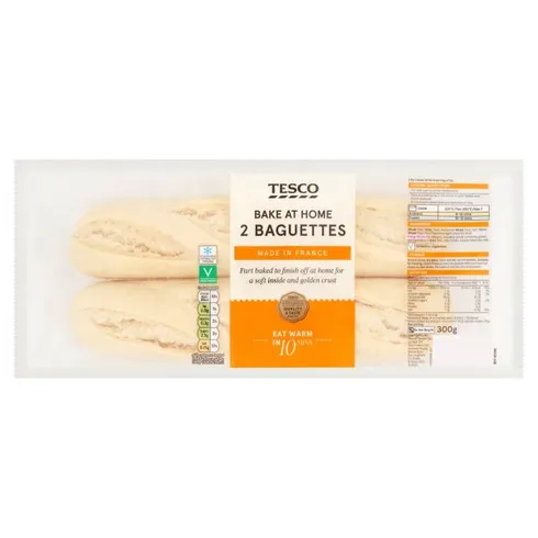 Tesco Bake At Home Baguettes 2's