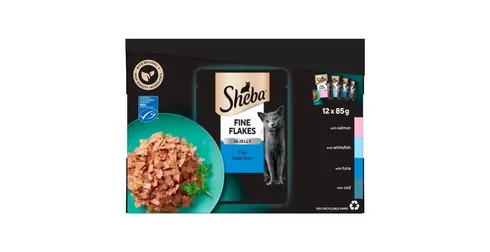 Sheba Fine Flakes Fish Selection 85g 12 pack