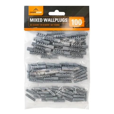 100 Mixed Wallplugs 