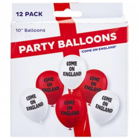 10" Come On England Party Balloons
