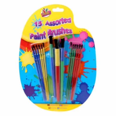 Assorted Paint Brushes 15 Pack