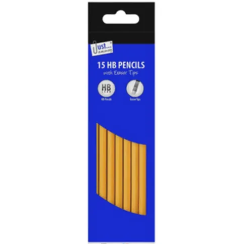 Just Stationery HB Pencils 15 Pack